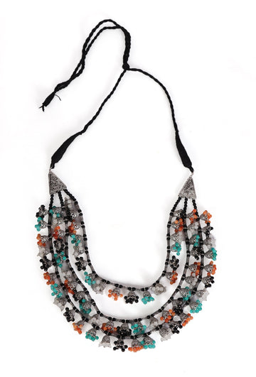 Multi-Layer Tribal Jhumki Necklace